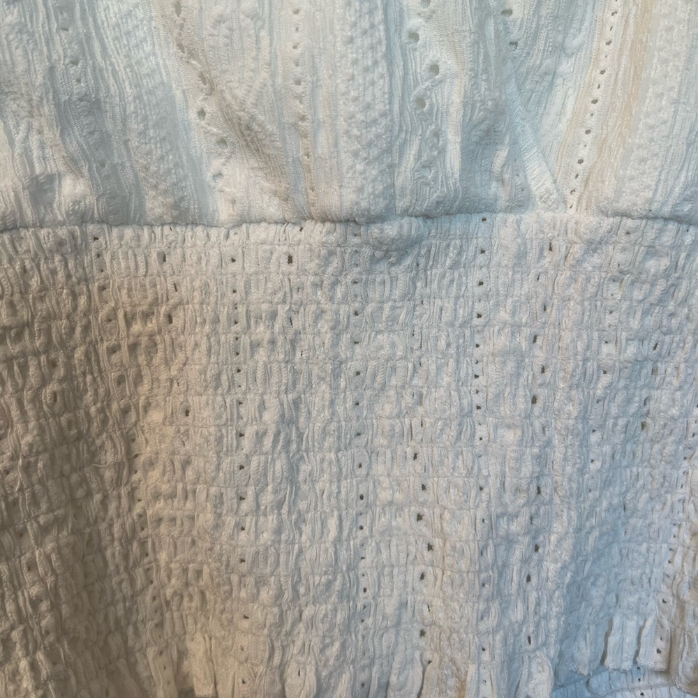 BiBi ivory smocked top in size medium. - Picture 3 of 6